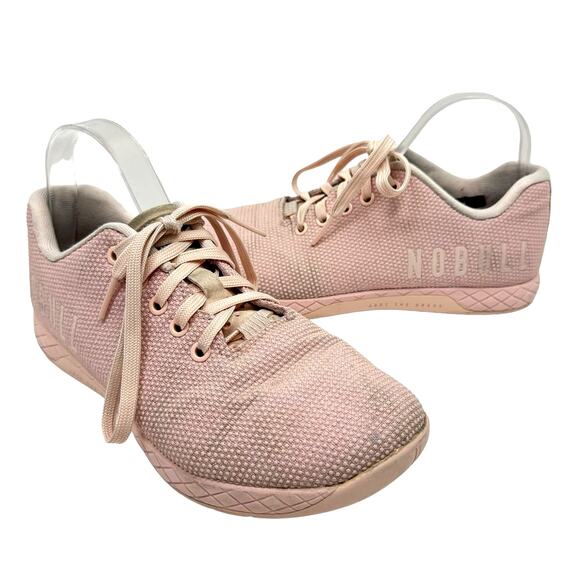 NOBULL Unisex Pink Blush Heather Outwork Athletic Gym Training Shoes - Picture 1 of 11